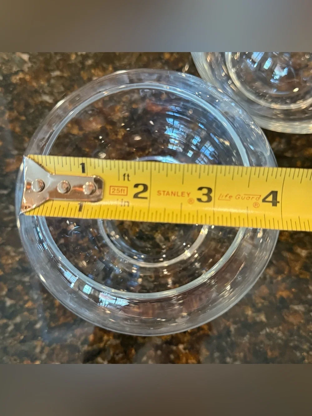 Set of 2 Clear Glass Fishbowl Vases